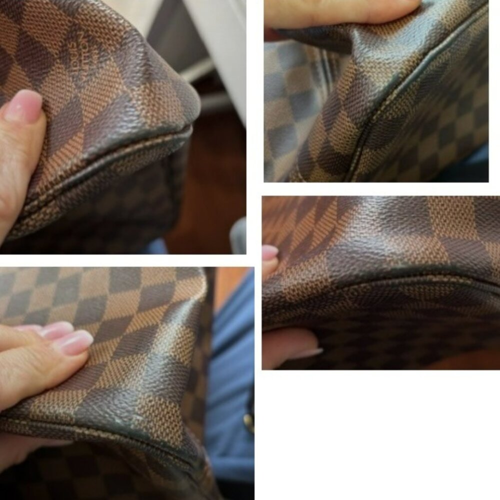 Louis Vuitton Neverfull MM Damier Ebene with Cerise interior - Picture 14 of 16